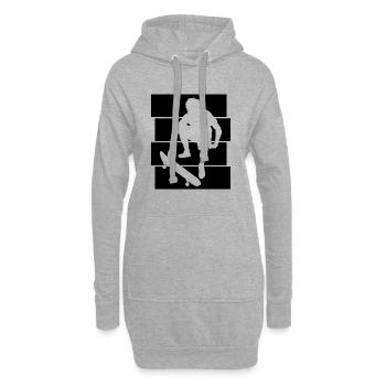 Skateboarder Skateboard Skater Skate Skateing - Hoodie Dress - heather grey - Front