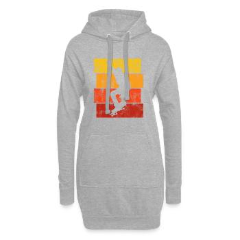 Skateboard Skateboarder Skater Skate Skateing - Hoodie-Kleid - Grau meliert - Vorne