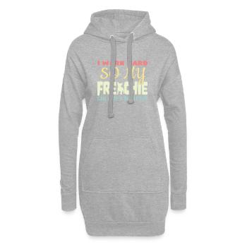 Je travaille dur pour que mon Frenchie puisse avoir une vie meilleure - Sweat-shirt à capuche long Femme - gris chiné - Devant