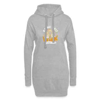 Keine Zeit mein Volk braucht mich - Superheld - Hoodie-Kleid - Grau meliert - Vorne