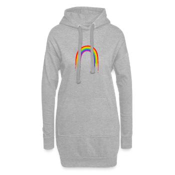 Arcs-en-ciel colorés - Love Peace Pride - LGBTQ+ - Sweat-shirt à capuche long Femme - gris chiné - Devant
