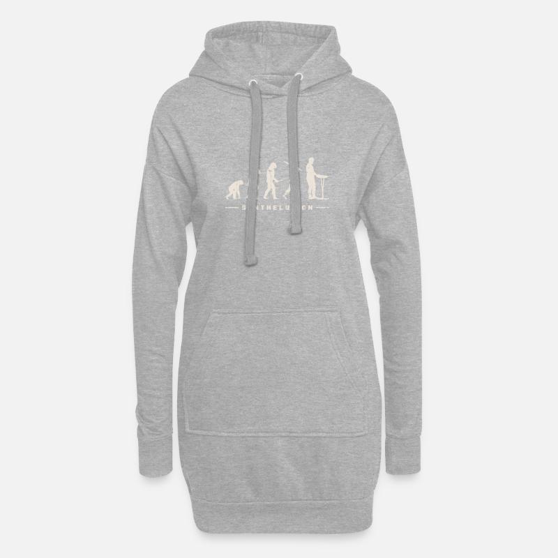 Synthelution - Synthesizer Analog Synth - - Hoodie-Kleid - Grau meliert