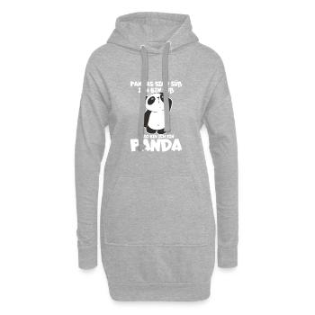 Pandas Sind Süß Ich Bin Süß Also Bin Ich Ein - Hoodie-Kleid - Grau meliert - Vorne