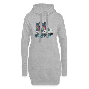 Vintage Classic Skates / Rollschuhe - Hoodie-Kleid - Grau meliert - Vorne