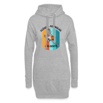 Vogelbeobachtung Vögel Beobachten Birding Vogel - Hoodie-Kleid - Grau meliert - Vorne