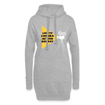 Regisseur Film Filmcrew Geschenk - Hoodie-Kleid - Grau meliert - Vorne