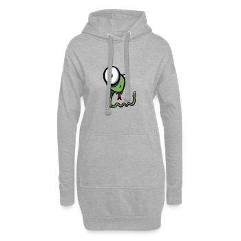 serpent - Sweat-shirt à capuche long Femme - gris chiné - Devant