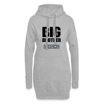 big brother loading 2 - Hoodie Dress - heather grey - Front