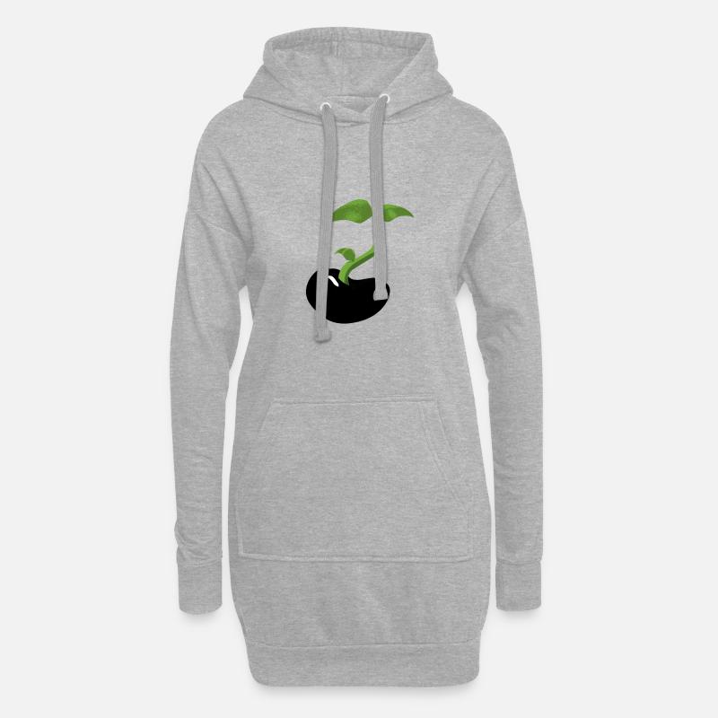 Der Same - Hoodie-Kleid - Grau meliert