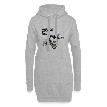 Lustiges Motocross Motorrad Enduro Geschenk - Hoodie-Kleid - Grau meliert - Vorne