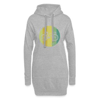 Vélo - Sweat-shirt à capuche long Femme - gris chiné - Devant