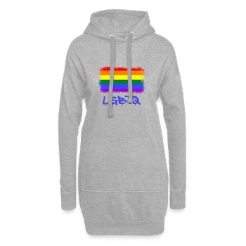 LGBTQ - Hoodie-Kleid - Grau meliert - Vorne