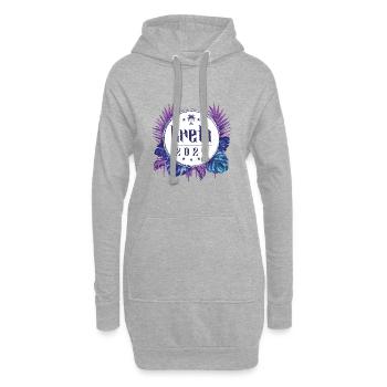Crète 2024 - Sweat-shirt à capuche long Femme - gris chiné - Devant