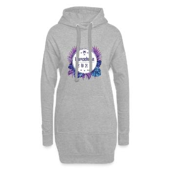 Barcelona 2025 - Hoodie-Kleid - Grau meliert - Vorne