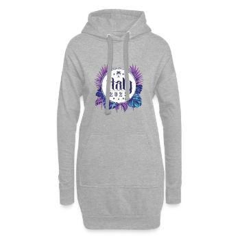 Italien 2025 - Hoodie-Kleid - Grau meliert - Vorne