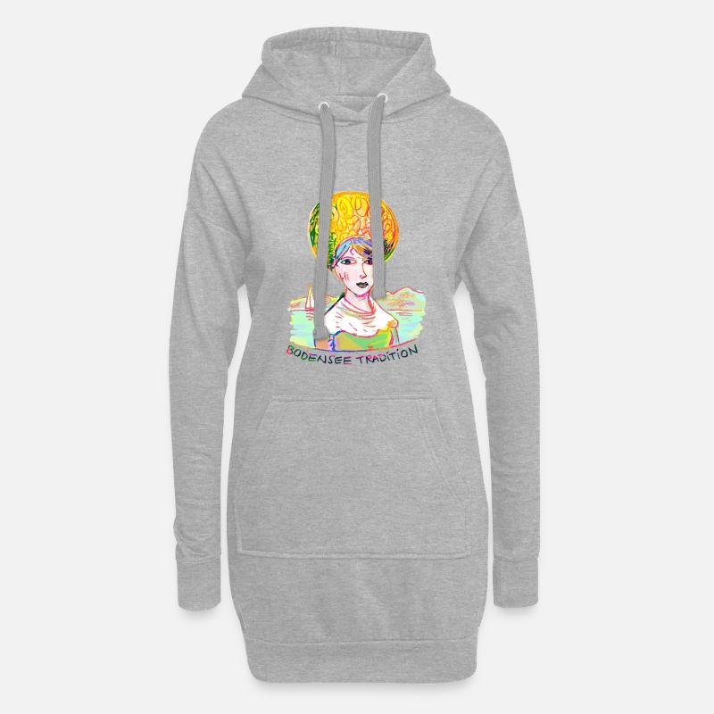 Bodensee - Hoodie-Kleid - Grau meliert
