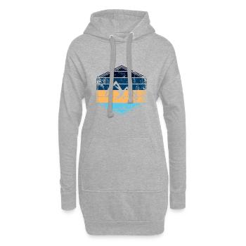 Berg - Sweat-shirt à capuche long Femme - gris chiné - Devant