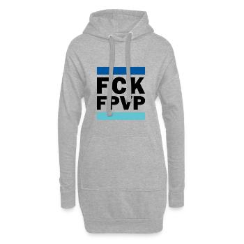 FCK FPVP Türkis Blau Dunkel - Hoodie-Kleid - Grau meliert - Vorne