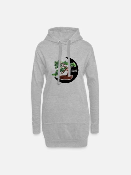 BONSAI Yamadori Bonsaikunst bonsaischale - Hoodie-Kleid - Grau meliert