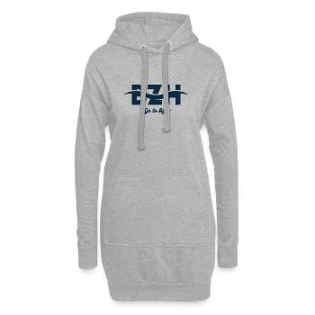 Vague BZH - Sweat-shirt à capuche long Femme - gris chiné - Devant