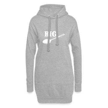 Grande cuillère de t-shirt partenaire - Sweat-shirt à capuche long Femme - gris chiné - Devant