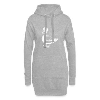 Canard sauvage animal de canard - Sweat-shirt à capuche long Femme - gris chiné - Devant