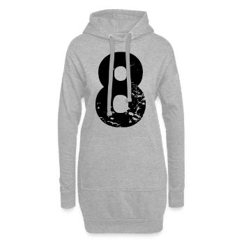 Maillot à 8 chiffres - Sweat-shirt à capuche long Femme - gris chiné - Devant
