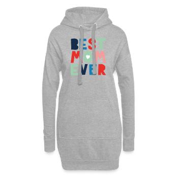 Best Mom Ever - Hoodie-Kleid - Grau meliert - Vorne