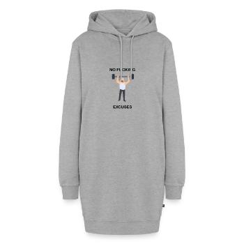 Dicton sportif. Formation. Motivation. Gymnase. Cadeau - Sweat-shirt à capuche long Femme - gris chiné - Devant
