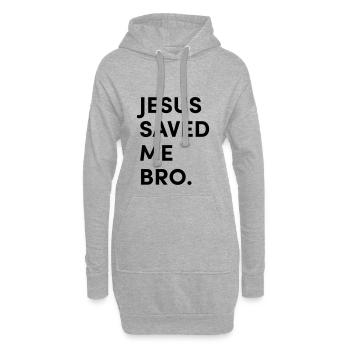 Jésus m'a sauvé mon frère - Sweat-shirt à capuche long Femme - gris chiné - Devant