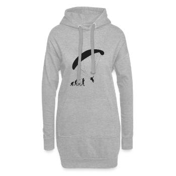 Paragliding Evolution - Hoodie-Kleid - Grau meliert - Vorne