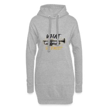 Trompette Gift Orchestra Instrument Music Band - Sweat-shirt à capuche long Femme - gris chiné - Devant