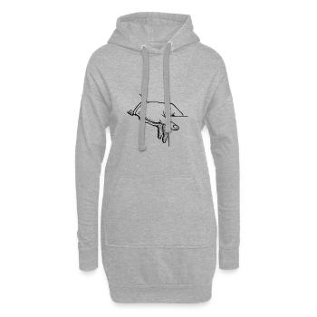 Hand - Hoodie-Kleid - Grau meliert - Vorne