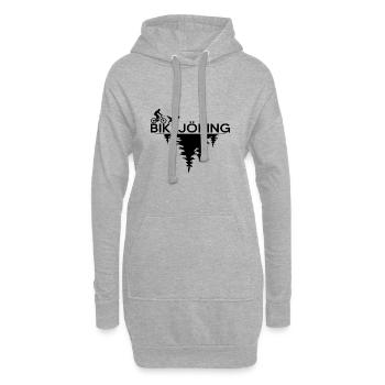 bikejoring chien sport cyclisme avec chien - Sweat-shirt à capuche long Femme - gris chiné - Devant