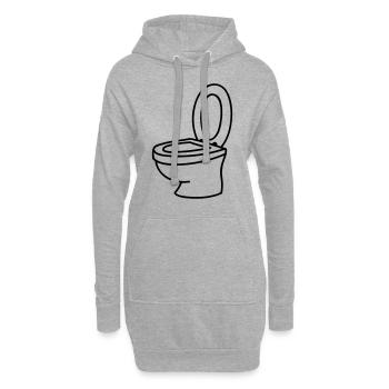 Toilette - Hoodie-Kleid - Grau meliert - Vorne