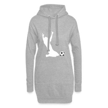 Fussballspieler - Hoodie-Kleid - Grau meliert - Vorne