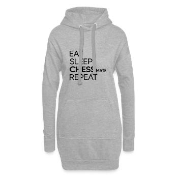 Schach Schachmatt Schachspieler Schachmeister - Hoodie-Kleid - Grau meliert - Vorne