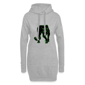 Panther - Hoodie-Kleid - Grau meliert - Vorne