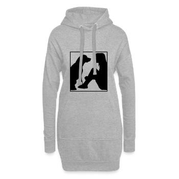 Meilleur chien ami, cadeau pour les amoureux des chiens - Sweat-shirt à capuche long Femme - gris chiné - Devant