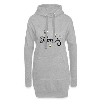 honey bee - Hoodie-Kleid - Grau meliert - Vorne