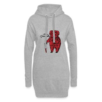 Sweet Grandfather - Hoodie-Kleid - Grau meliert - Vorne
