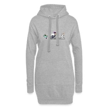 Triathlon - Sweat-shirt à capuche long Femme - gris chiné - Devant