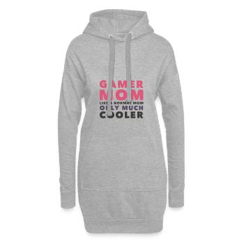 Gamer Mom - T-shirt Zocker pour les mamans - Sweat-shirt à capuche long Femme - gris chiné - Devant