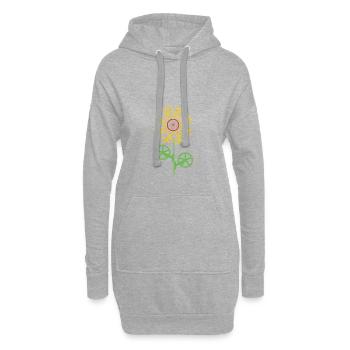 SONNENBLUME FAHRRAD T-SHIRT LUSTIGES GESCHENK IDEE - Hoodie-Kleid - Grau meliert - Vorne