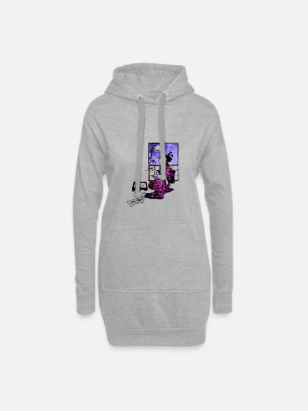 geisha artist - Hoodie Dress - heather grey
