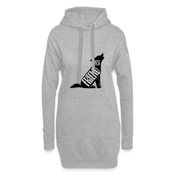 Meilleur ami ami chien maîtresse maîtresse - Sweat-shirt à capuche long Femme - gris chiné - Devant