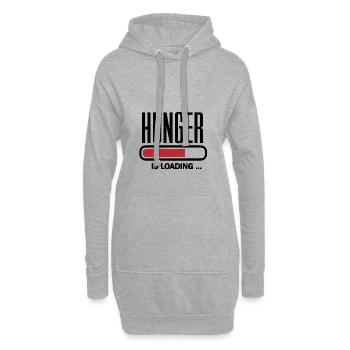 Hunger is loading - Hoodie-Kleid - Grau meliert - Vorne