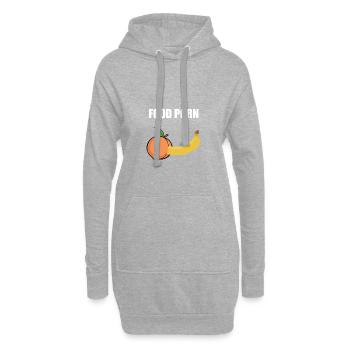 Nourriture porno - Sweat-shirt à capuche long Femme - gris chiné - Devant