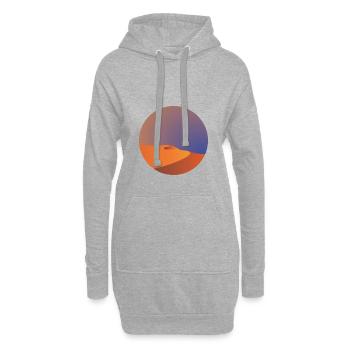 PAYSAGE COLORÉ - DESERT - Sweat-shirt à capuche long Femme - gris chiné - Devant