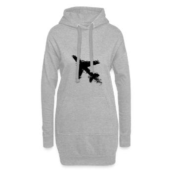 Pilot Flugzeug - Hoodie-Kleid - Grau meliert - Vorne